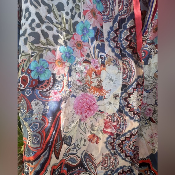 🌸 Johnny Was Multicolor Reversible  Silk Kimono - Picture 6 of 10